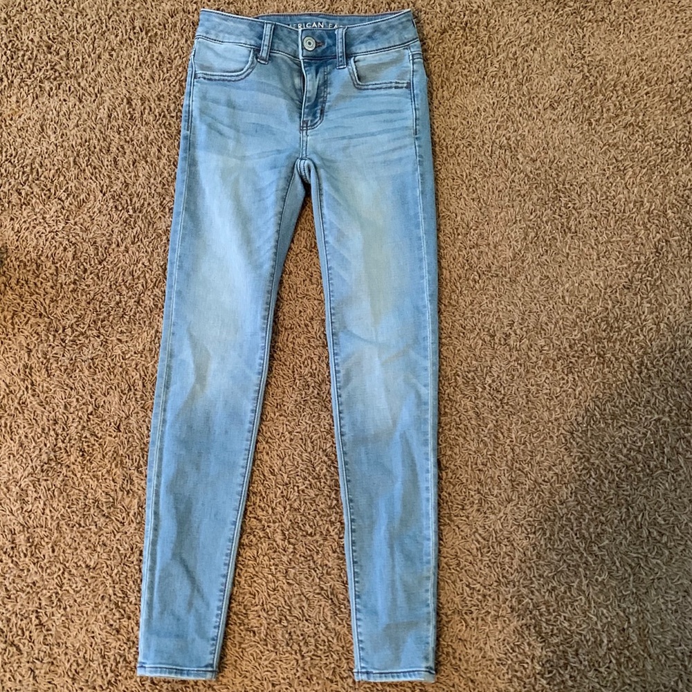 American Eagle light blue jeggings 00 regular